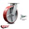 Service Caster 8 Inch Kingpinless Red Poly on Steel Wheel Swivel Caster with Swivel Lock SCC SCC-KP30S820-PUR-RS-BSL - alternate 5